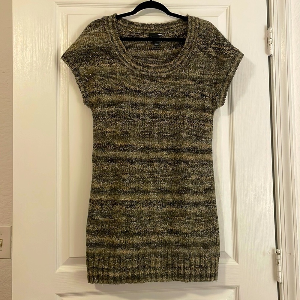 H&M Metallic Sweater Dress